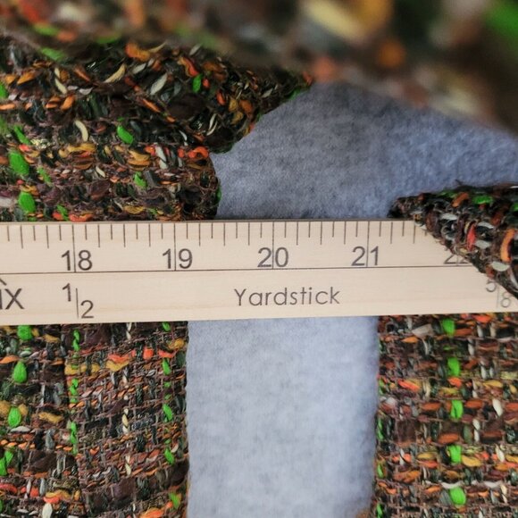 Talbots Womens Tweed Blazer Old Money Jacket Sz 8 Velvet Autumn Capsule Workwear - Picture 11 of 13